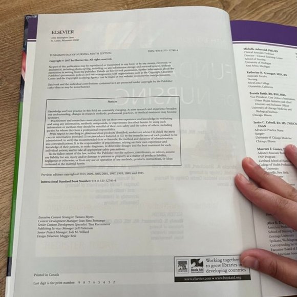 NEW Fundamentals of Nursing 9th Edition by Potter/Perry/Stockert/Hall Hardcover - Picture 2 of 4